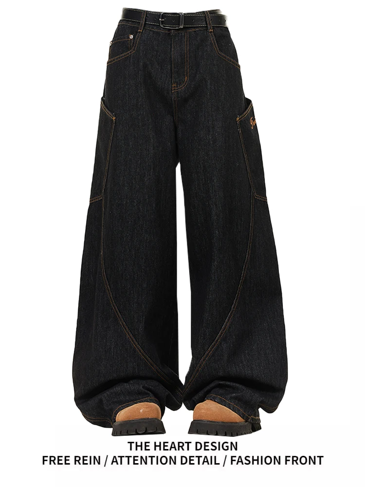 American Street Sle Bla Knife Wide Leg Jeans Women's Autumn Winter New Design Sense Large ket Splicing Loose Fit ...
American Street Sle Bla Knife Wide Leg Jeans Women's Autumn Winter New Design Sense Large ket Splicing Loose Fit ...