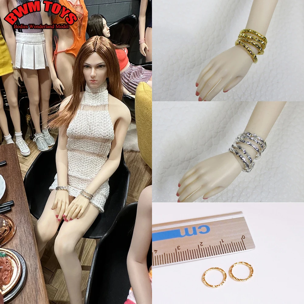 5PCS Gold Sliver 1/6 Women Metal Bracelets Wristband Shiny Jewelry Wrist Protector Accessories For 12'' Action Figure BJD Dolls
5PCS Gold Sliver 1/6 Women Metal Bracelets Wristband Shiny Jewelry Wrist Protector Accessories For 12'' Action Figure BJD Dolls