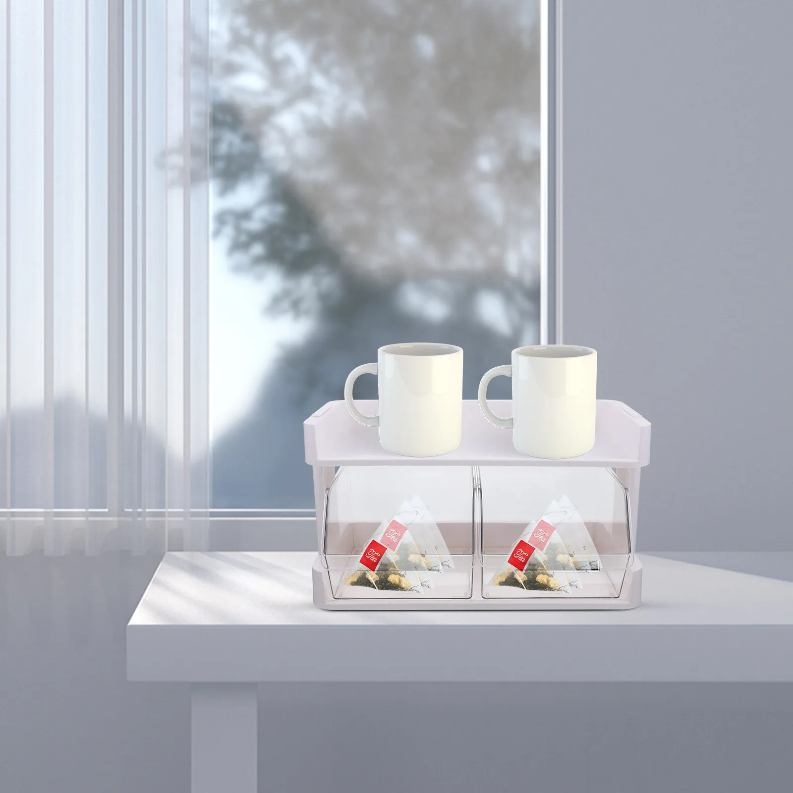 Double Layer Tea Bag Storage Rack Desktop Organizer Tea Bag Holder Dust Proof Multi Functional Coffee Capsule Storage Box
Double Layer Tea Bag Storage Rack Desktop Organizer Tea Bag Holder Dust Proof Multi Functional Coffee Capsule Storage Box