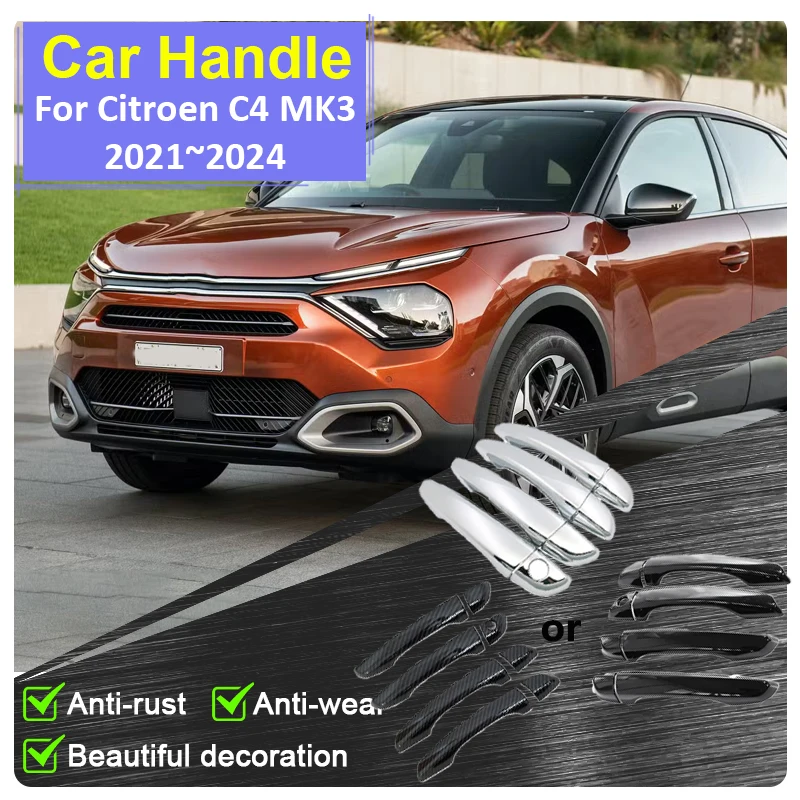 For Citroen C4 C41 2021 2022 2023 2024 Gloss Black Smart Door Handle Cover Car Decorate Exterior Protector Accessorie Sticker
For Citroen C4 C41 2021 2022 2023 2024 Gloss Black Smart Door Handle Cover Car Decorate Exterior Protector Accessorie Sticker