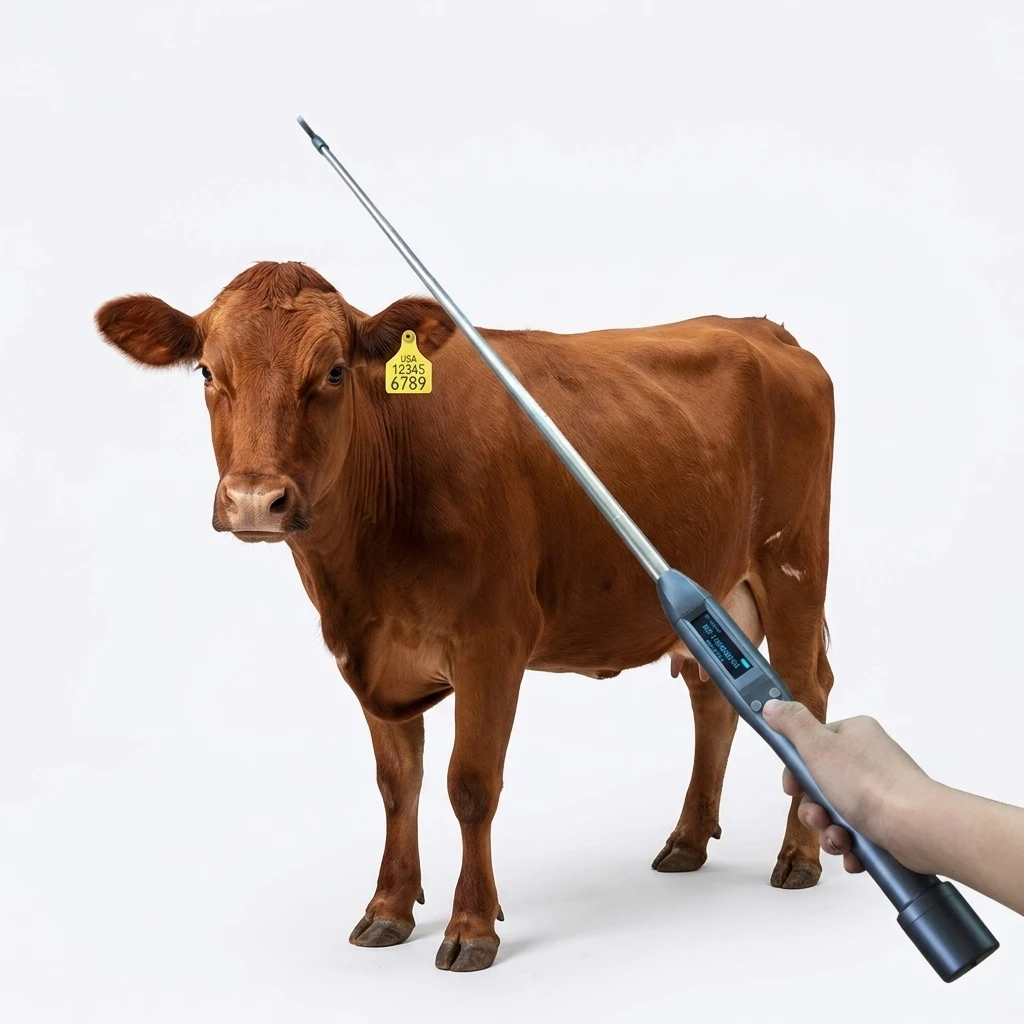 134.2KHz ISO11784/5 FDX-B HDX Adjustable RFID Stick Reader for Cattle Ear Tag Identification
134.2KHz ISO11784/5 FDX-B HDX Adjustable RFID Stick Reader for Cattle Ear Tag Identification