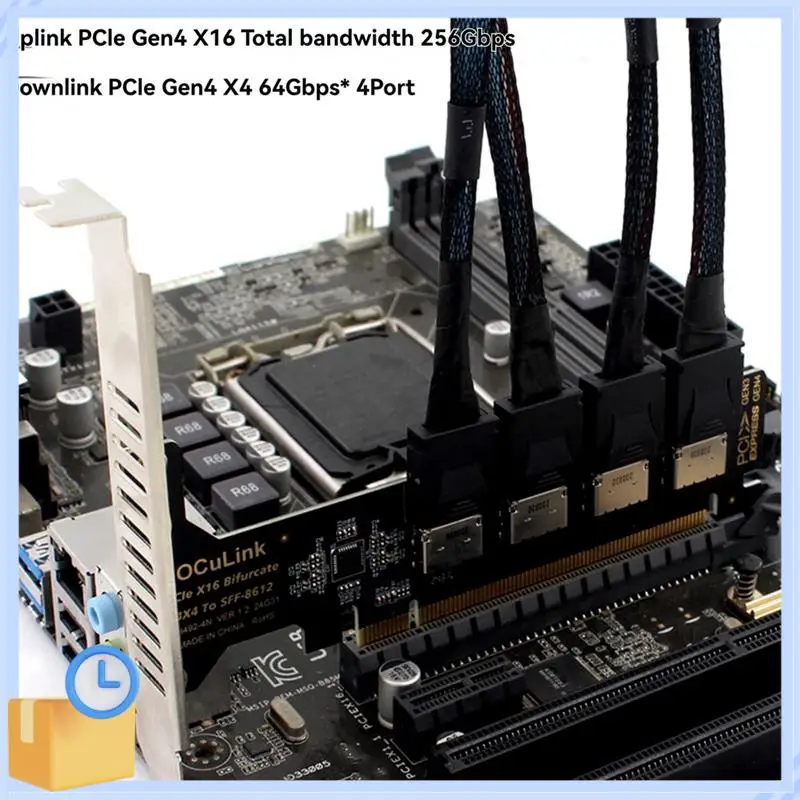 Popular PCI-E X16 Split 4 Ports Oculink Expansion Card SFF8611&8612 NVME Pcie Solid Dtate Drive Adapter Formainboard Expansion
Popular PCI-E X16 Split 4 Ports Oculink Expansion Card SFF8611&8612 NVME Pcie Solid Dtate Drive Adapter Formainboard Expansion