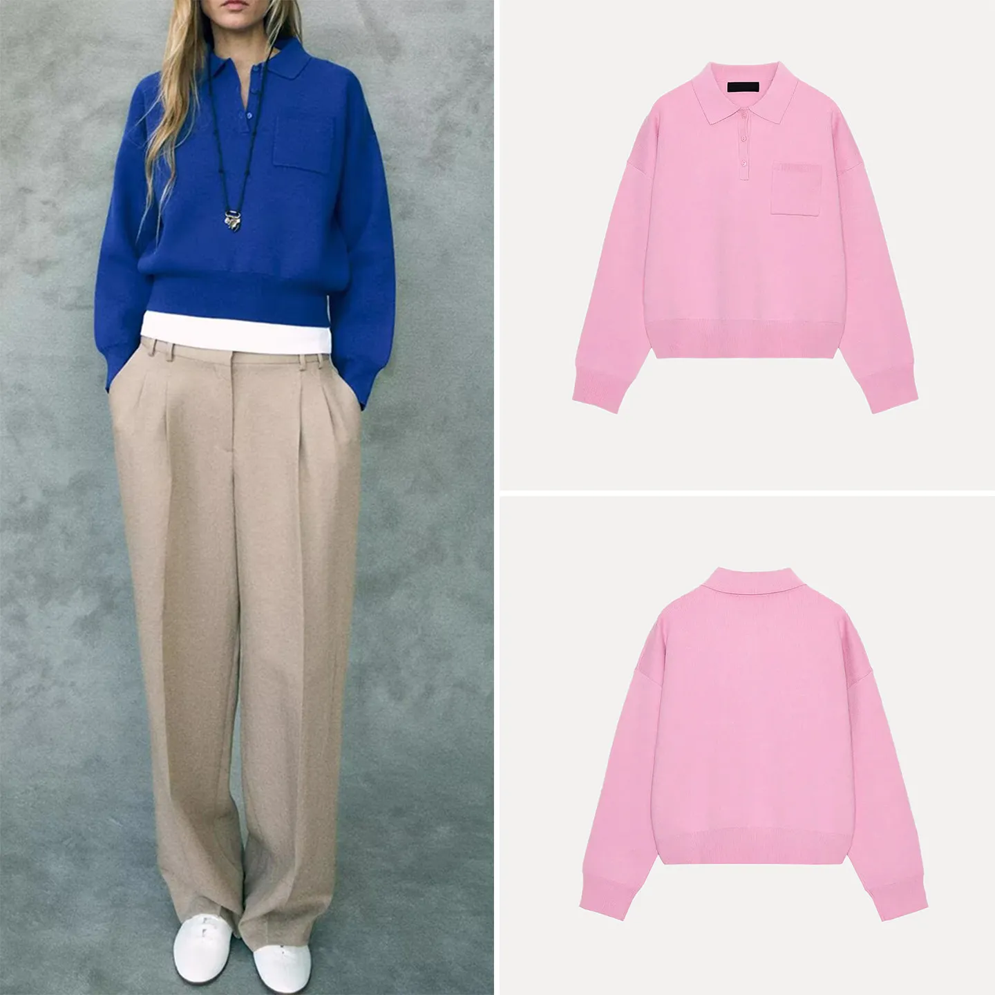 Fashionable Long Sleeve Knitted Shirt Women's Spring 2026 New Arrival Pocket Decorated Loose Fit Knitwear ZADATA
Fashionable Long Sleeve Knitted Shirt Women's Spring 2026 New Arrival Pocket Decorated Loose Fit Knitwear ZADATA