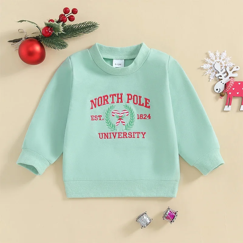 SUNSIOM 0-3 Years Baby Sweatshirt Long Sleeve Crew Neck Hoodie Embroidery Letters Christmas Clothes for Girls Boys
SUNSIOM 0-3 Years Baby Sweatshirt Long Sleeve Crew Neck Hoodie Embroidery Letters Christmas Clothes for Girls Boys