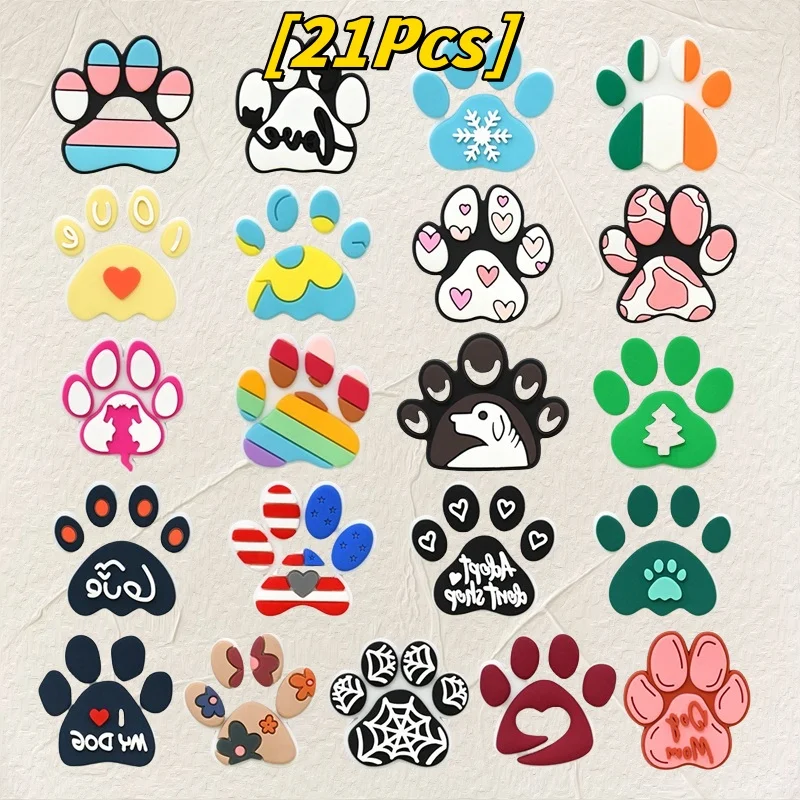 21Pcs Footprint Shoe Charms Colorful Cute Animal Dog Pet Bear Foot Print Shoe Accessories for Friends Pins Shoe Ornament Gift
21Pcs Footprint Shoe Charms Colorful Cute Animal Dog Pet Bear Foot Print Shoe Accessories for Friends Pins Shoe Ornament Gift