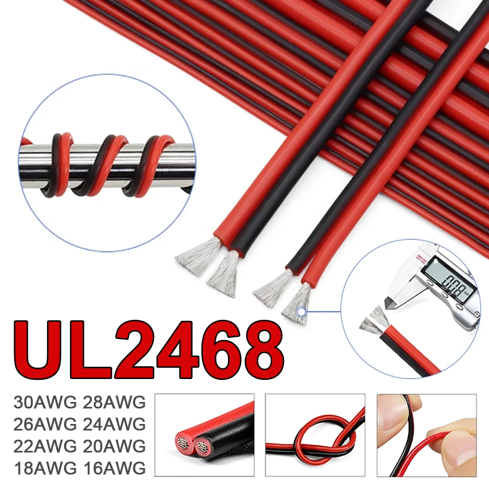 2 Pin Wire Electric Copper Cable 30 28 26 24 22 20 18 16AWG LED Strip Lamp Lighting Cable PVC Extend Cord White Black Red UL2468
2 Pin Wire Electric Copper Cable 30 28 26 24 22 20 18 16AWG LED Strip Lamp Lighting Cable PVC Extend Cord White Black Red UL2468