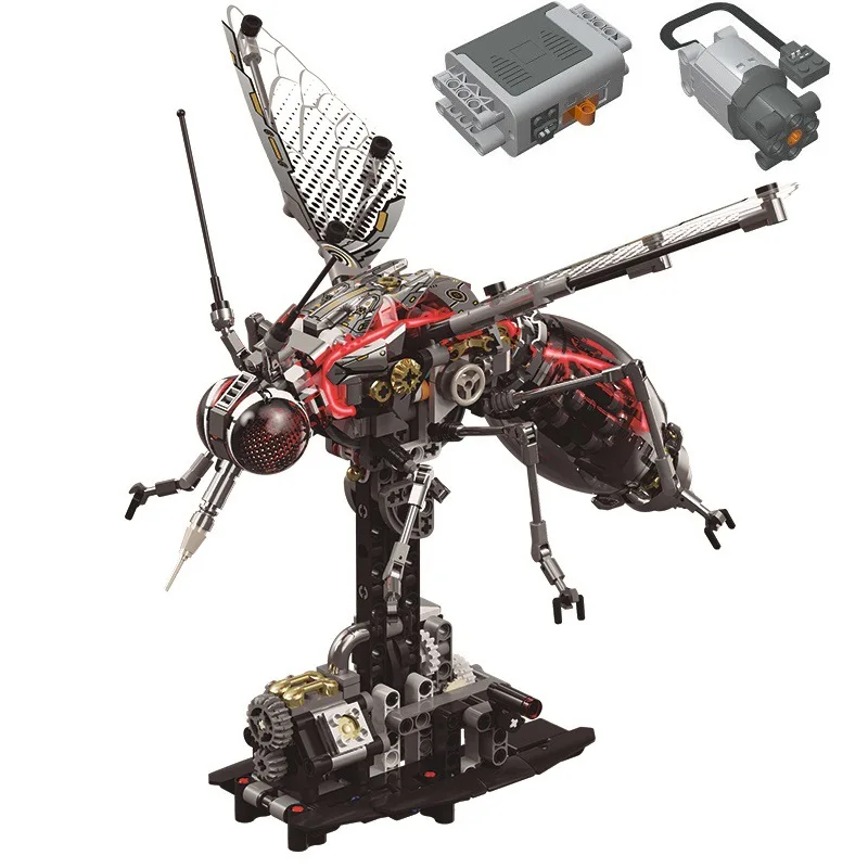 747PCS LED Light Creative Mechanical Mosquito Model Building Blocks With Power Motor Construction Bricks Toy Gift
747PCS LED Light Creative Mechanical Mosquito Model Building Blocks With Power Motor Construction Bricks Toy Gift