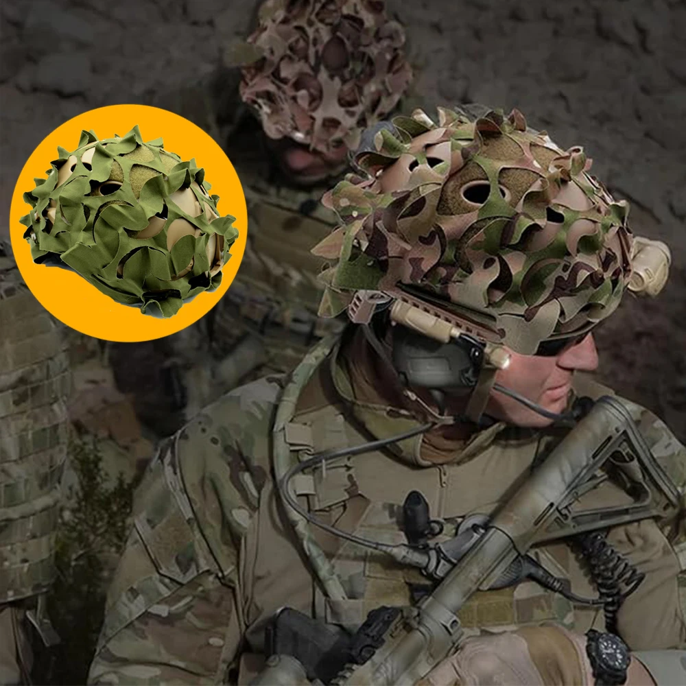 Tactical Mesh Helmet Cover, Leaf Shaped Camouflage Helmet Cloth, Added Stealth Suitable for Outdoor Game
Tactical Mesh Helmet Cover, Leaf Shaped Camouflage Helmet Cloth, Added Stealth Suitable for Outdoor Game