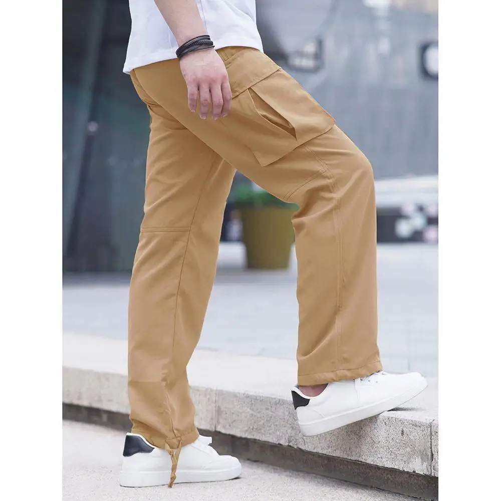 Summer 2025 Casual Workwear Trousers Drawstring Multiple Pockets Loose Fit High Waist Polyester Fiber Straight Leg Work Pants
Summer 2025 Casual Workwear Trousers Drawstring Multiple Pockets Loose Fit High Waist Polyester Fiber Straight Leg Work Pants