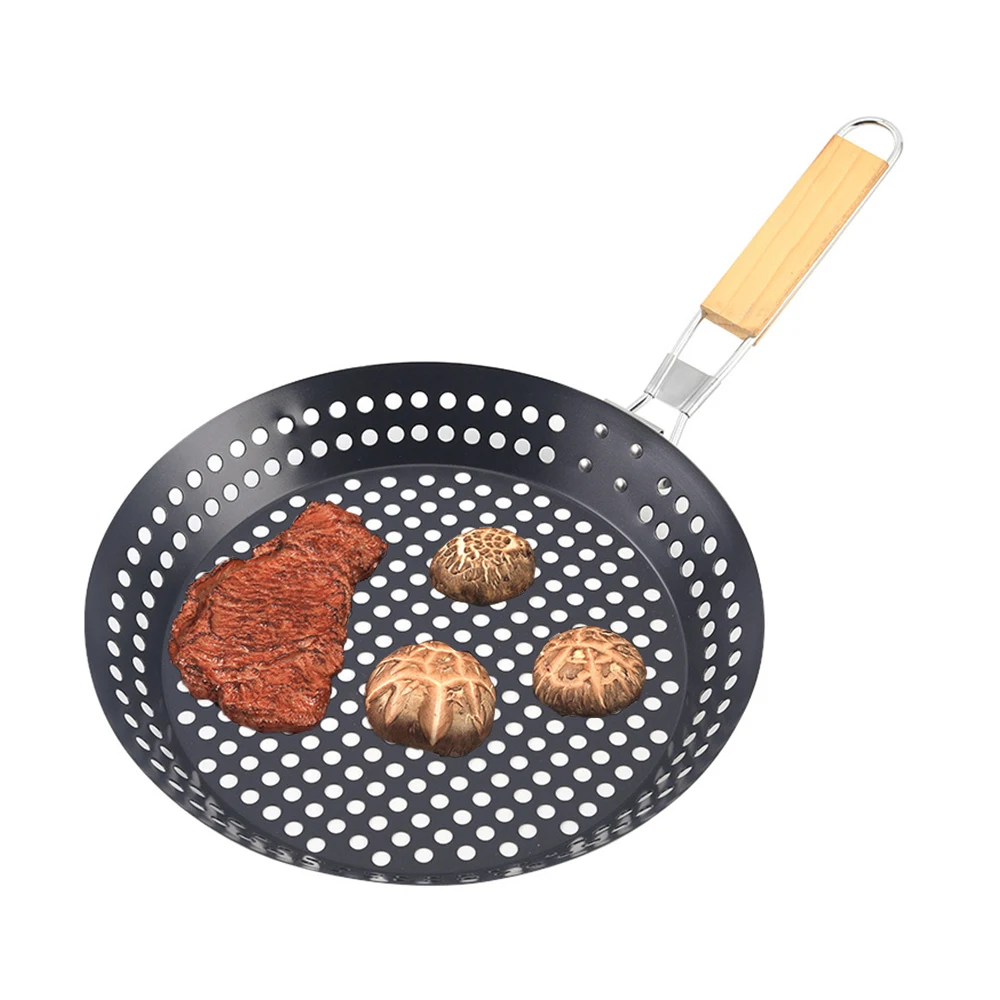 12" Frying Pan Skillet with Holes for Grilling with Foldable Handle Large Non-Stick Grill Skillet Pan Grilling Topper
12" Frying Pan Skillet with Holes for Grilling with Foldable Handle Large Non-Stick Grill Skillet Pan Grilling Topper