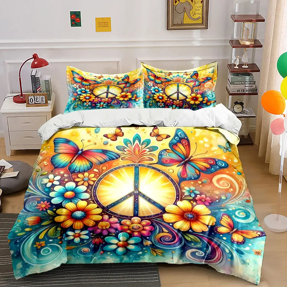"Bohemian Peace Symbol Art Set" Multiple sizes kid's and adults' bedroom Exquisite 3PC bedding set, gift
"Bohemian Peace Symbol Art Set" Multiple sizes kid's and adults' bedroom Exquisite 3PC bedding set, gift