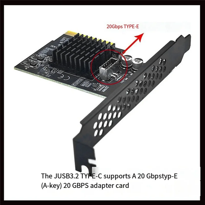 USB3.2 Expansion Card GEN2X2 20Gbps PCIE 4X Adapter TYPE-C Front A-KEY/TYPE-E Easy Install
USB3.2 Expansion Card GEN2X2 20Gbps PCIE 4X Adapter TYPE-C Front A-KEY/TYPE-E Easy Install