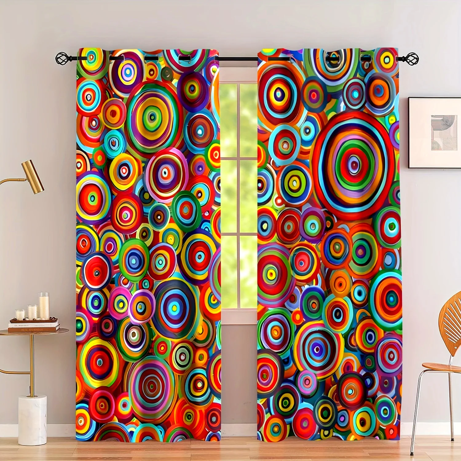 2pcs/set, Boho Geometric Polka Dot Digital Printing Curtain Living RoomCurtain, Blocking Curtain, Translucent Curtain Indoor
2pcs/set, Boho Geometric Polka Dot Digital Printing Curtain Living RoomCurtain, Blocking Curtain, Translucent Curtain Indoor