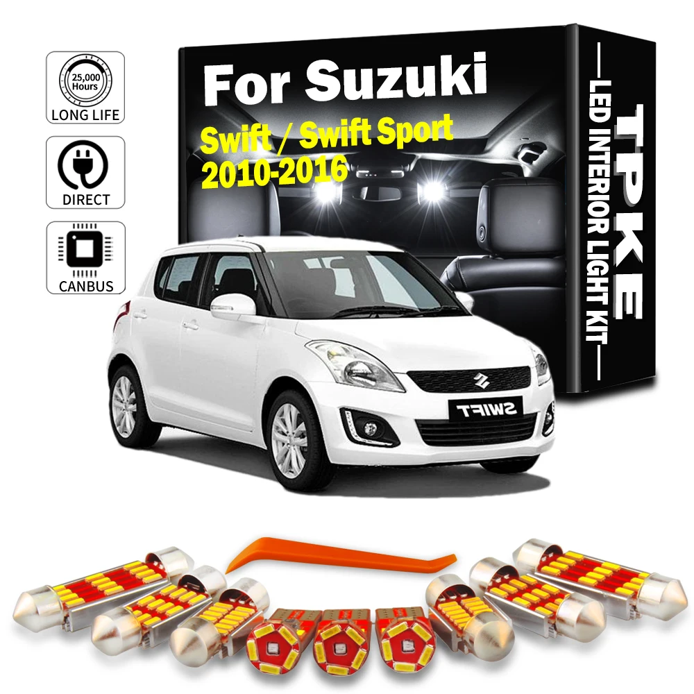 TPKE 9 шт. Canbus для Suzuki Swift для Swift Sport 2010-2013 2014 2015 2016 Автомобильный светодиодный внутренний светильник для чтения, комплект ламп для номерного знака
TPKE 9 шт. Canbus для Suzuki Swift для Swift Sport 2010-2013 2014 2015 2016 Автомобильный светодиодный внутренний светильник для чтения, комплект ламп для номерного знака