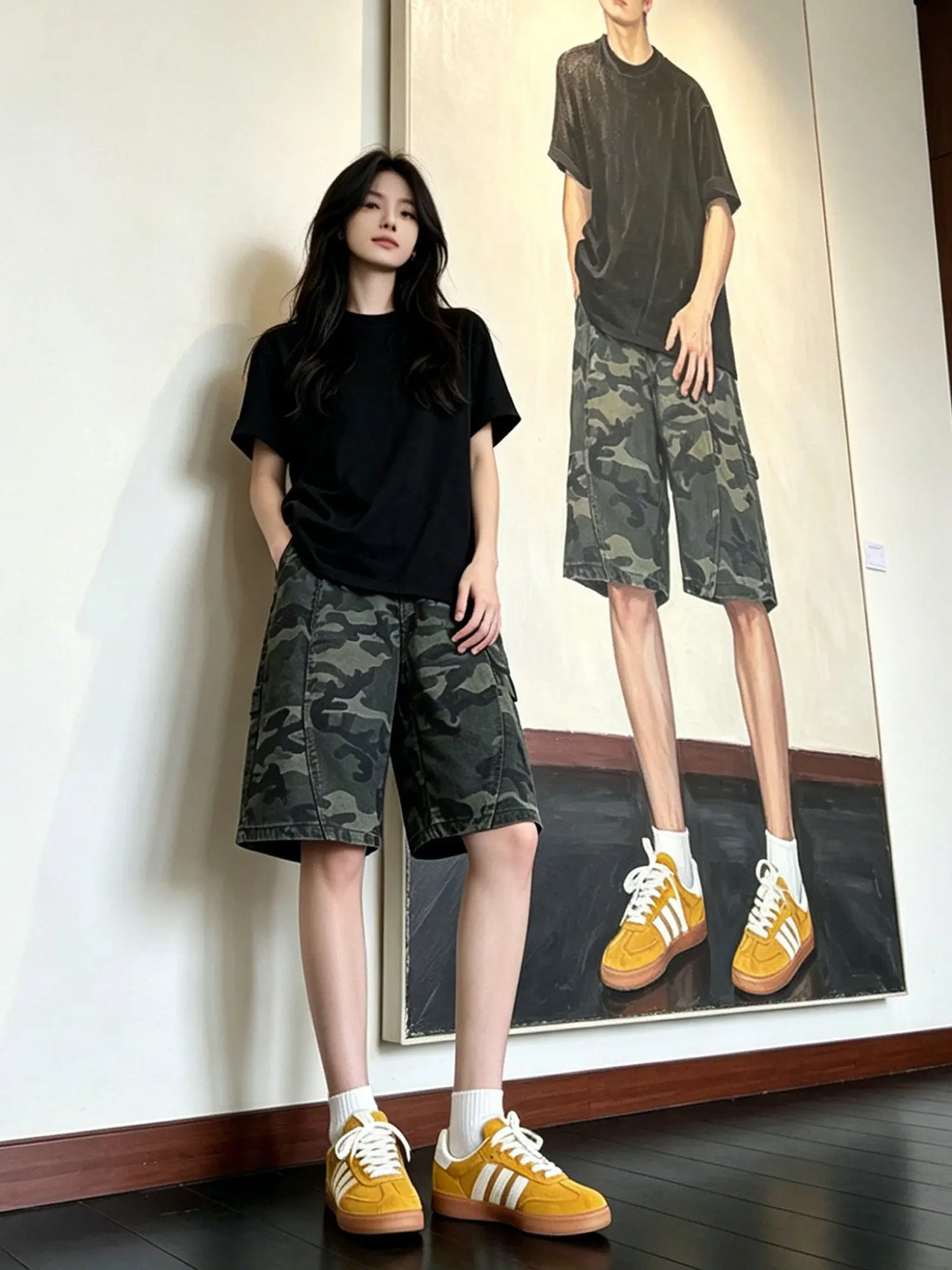Camouflage Deconstructed Unisex Workwear Shorts Summer Vibe Loose Straight Cut Paratrooper Sports Five-Quarter Length Pants
Camouflage Deconstructed Unisex Workwear Shorts Summer Vibe Loose Straight Cut Paratrooper Sports Five-Quarter Length Pants
