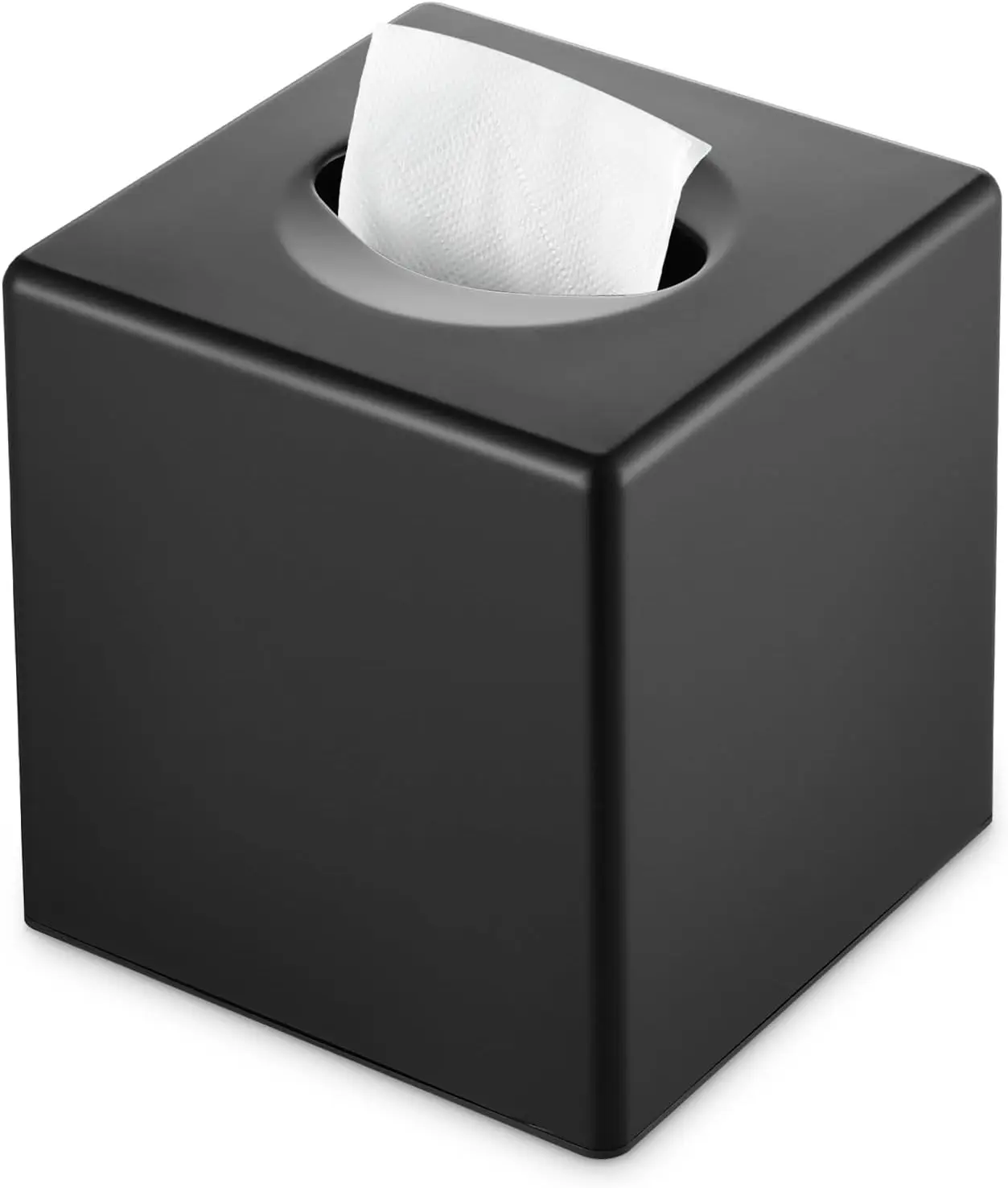 Square Tissue Box Cover, 5.1x5.1x5.5 ABS Plastic Holder for Bathroom, Office, Nightstand - Black
Square Tissue Box Cover, 5.1x5.1x5.5 ABS Plastic Holder for Bathroom, Office, Nightstand - Black