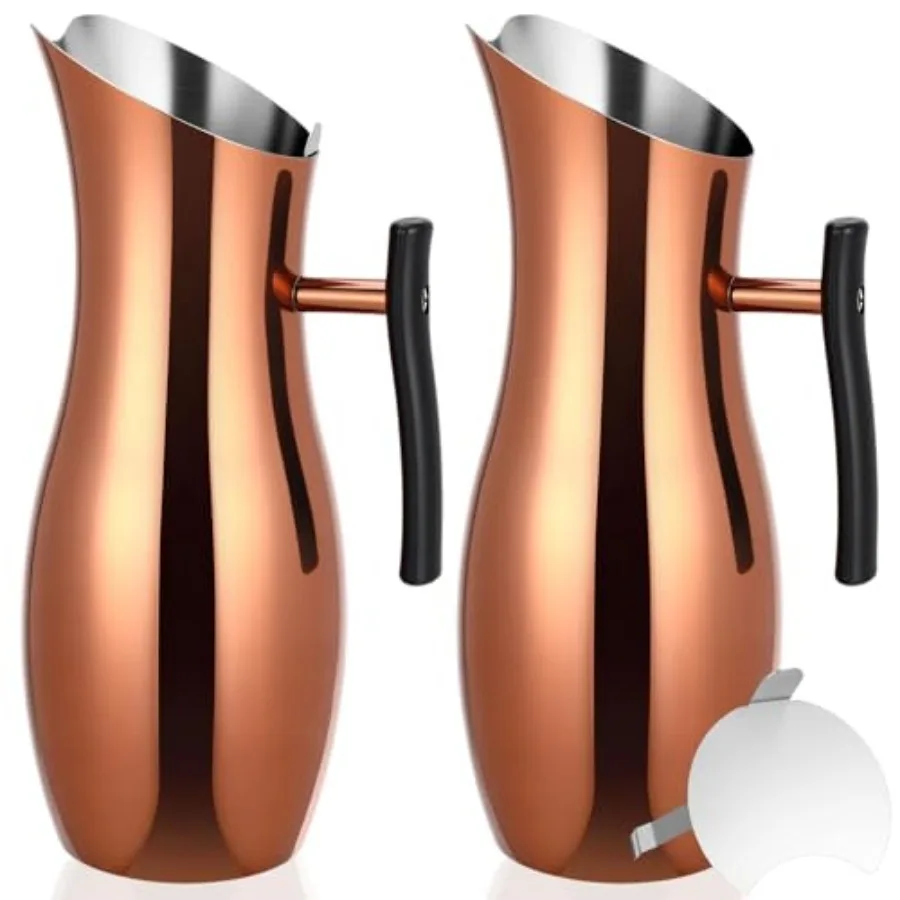 2 Pcs 2 L Stainless Steel Water Pitchers with Lid Removal Ice Guard Handle Modern Metal Water Pitcher Hot Cold Drink Serving To
2 Pcs 2 L Stainless Steel Water Pitchers with Lid Removal Ice Guard Handle Modern Metal Water Pitcher Hot Cold Drink Serving To