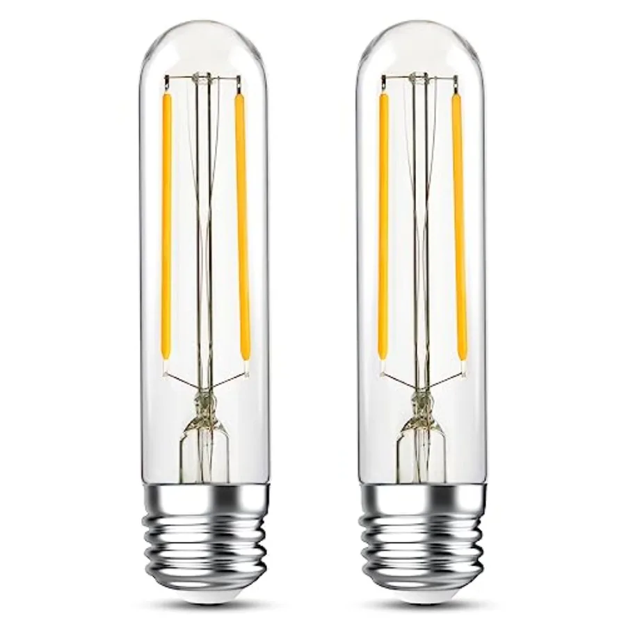 Dimmable Tubular Light Bulbs 40Watt, 4W E26 T10 LED Type T Bulbs, 2700K Warm White Long Edison Light Bulbs for Chandelier Light
Dimmable Tubular Light Bulbs 40Watt, 4W E26 T10 LED Type T Bulbs, 2700K Warm White Long Edison Light Bulbs for Chandelier Light