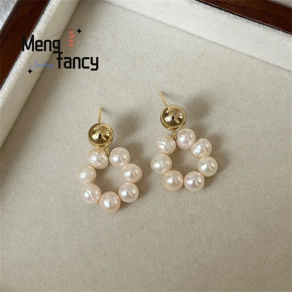 925 Silver Needle Irregular-Shaped Freshwater Pearl Earrings, Women's Small Round Ball Design, Simple And Elegant, Famous
925 Silver Needle Irregular-Shaped Freshwater Pearl Earrings, Women's Small Round Ball Design, Simple And Elegant, Famous