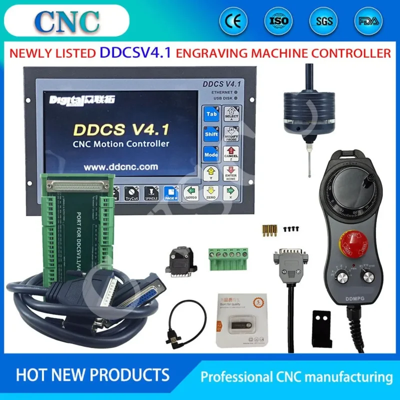 New 3- 4-Axis DDCSV4.1 Offline Motion System CNC Controller Kit 3D Edge Finding Angle Tool Center Point Of The Workpiece
New 3- 4-Axis DDCSV4.1 Offline Motion System CNC Controller Kit 3D Edge Finding Angle Tool Center Point Of The Workpiece