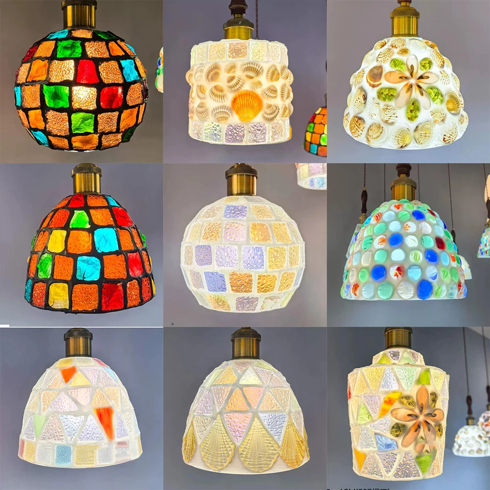Vintage Glass Lamp Shades Shell Stained Glass Replacement Lampshades for Table Floor Lamp Covers Restaurant Chandelier Shades
Vintage Glass Lamp Shades Shell Stained Glass Replacement Lampshades for Table Floor Lamp Covers Restaurant Chandelier Shades