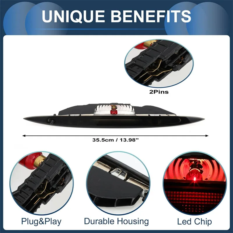 1Pc Third Brake Light Rear High Level Brake Stop Light High Mount Brake Light Replacement For Renault Modus 2004-2012 8200219415