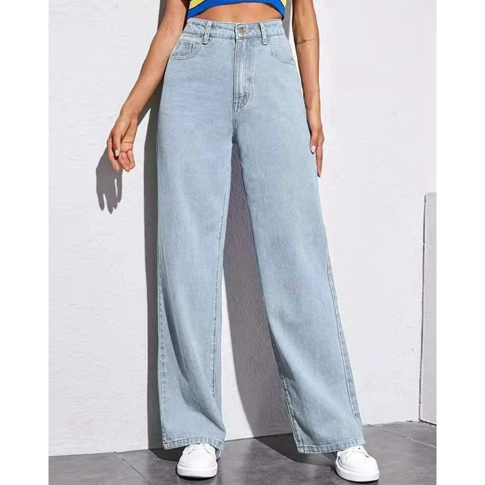 Fashion Women's Stretch Denim Pants High Waist Slim Fit Wide Leg Blue Jeans for Casual Chic
Fashion Women's Stretch Denim Pants High Waist Slim Fit Wide Leg Blue Jeans for Casual Chic
