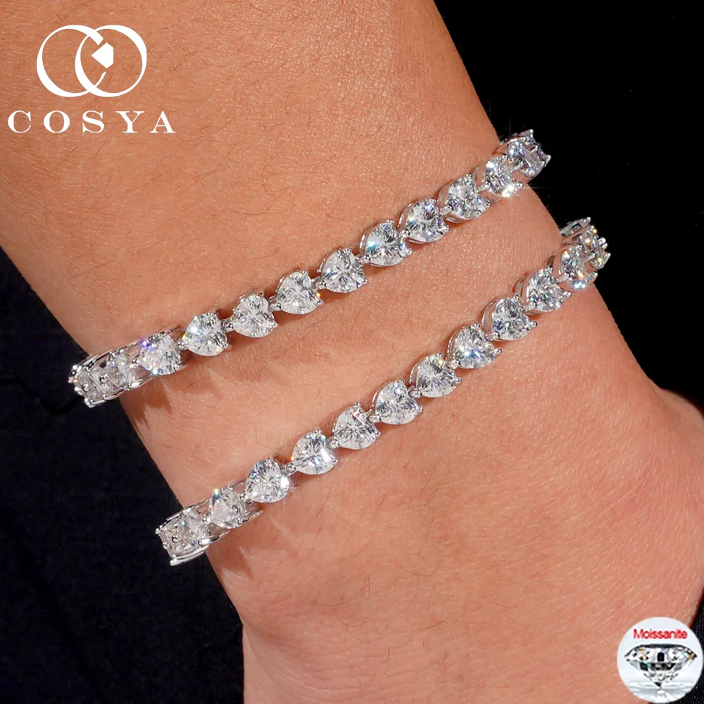 COSYA 3mm Heart Cut Moissanite Tennis Bracelet 925 Sterling Silver GRA Certified Lab Diamond Bracelet for Women Fine Jewelry
COSYA 3mm Heart Cut Moissanite Tennis Bracelet 925 Sterling Silver GRA Certified Lab Diamond Bracelet for Women Fine Jewelry