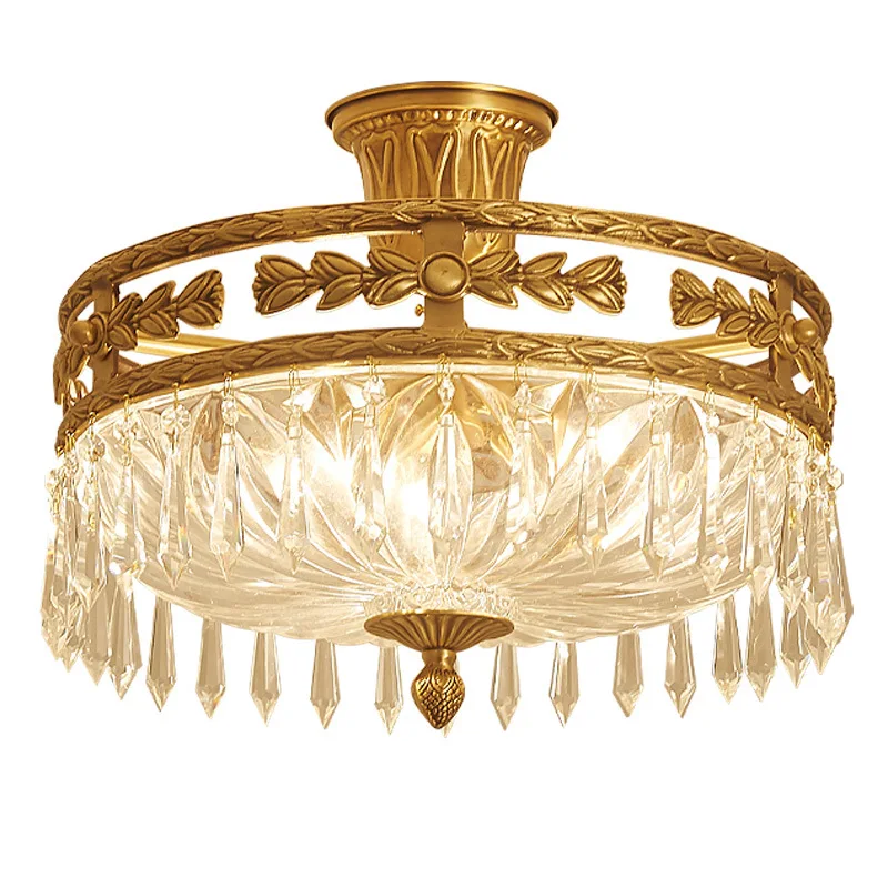 French all-copper ceiling light retro home improvement bedroom bedroom study foyer light
French all-copper ceiling light retro home improvement bedroom bedroom study foyer light