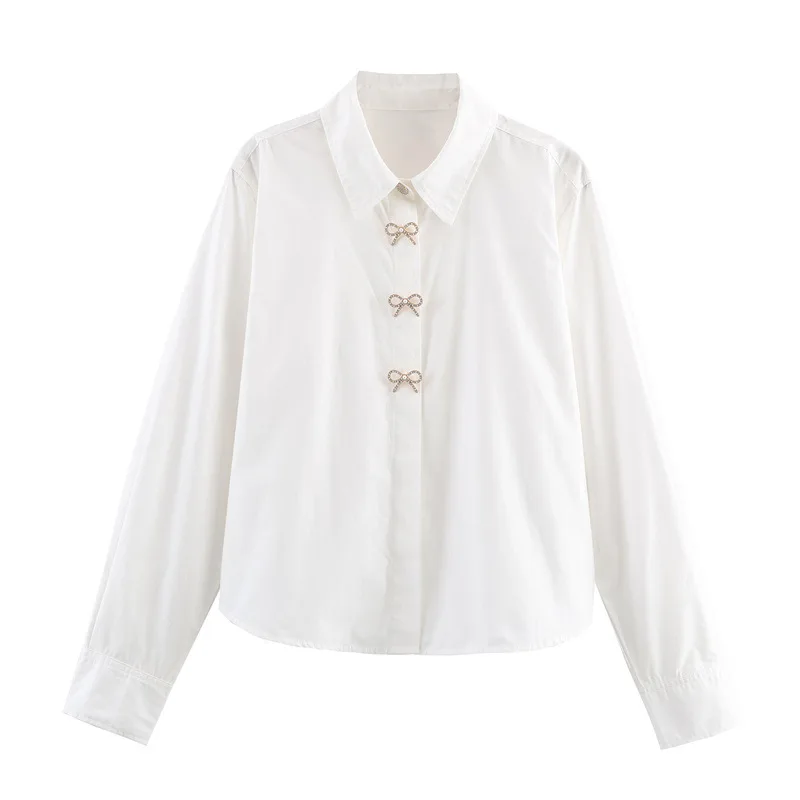 Fashionable and Elegant Women's Button Decorated Casual Simple Shirt
Fashionable and Elegant Women's Button Decorated Casual Simple Shirt