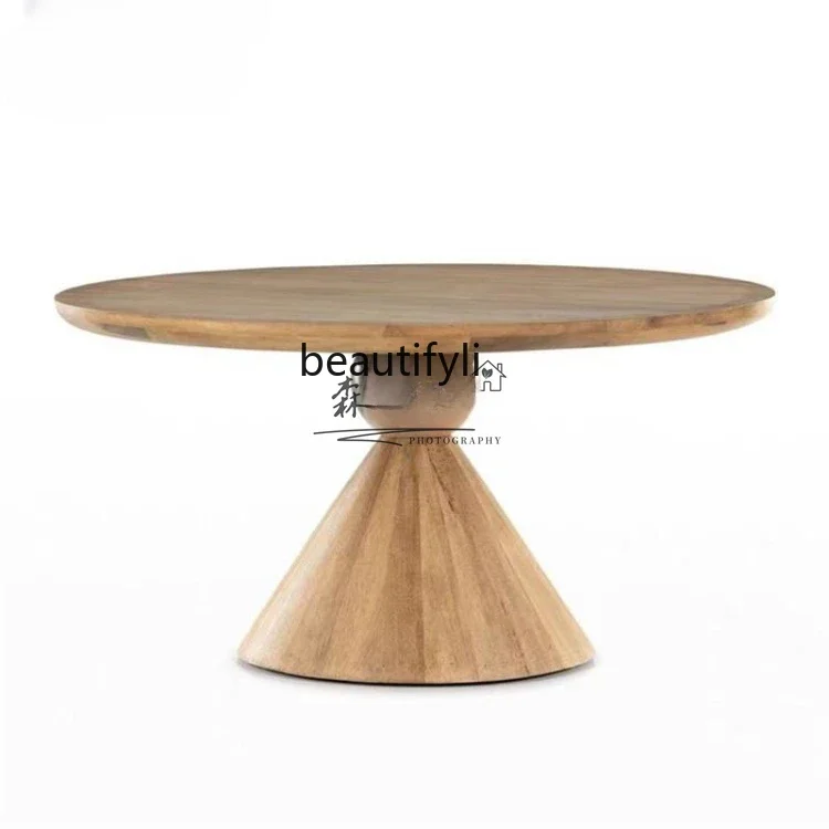 ssK178 ss25A Medieval solid wood round dining table American country round table French retro style solid wood dining table 
ssK178 ss25A Medieval solid wood round dining table American country round table French retro style solid wood dining table