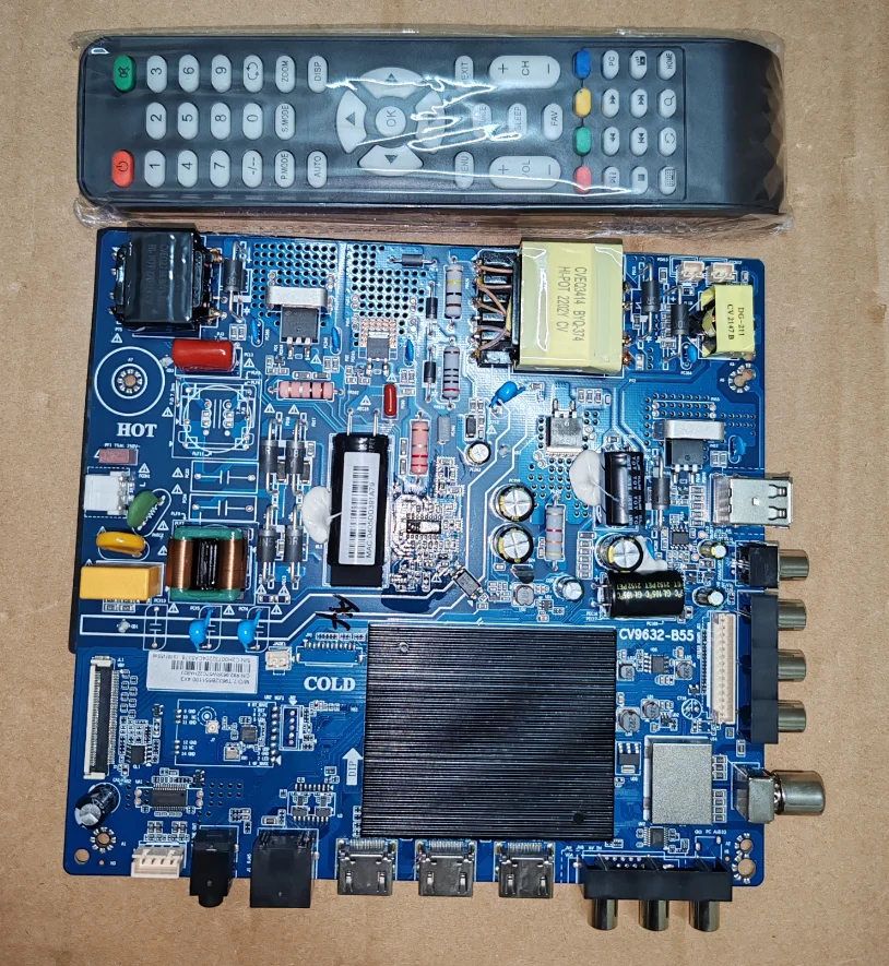CV9632-B55 Three in one intelligent WiFi network 4K TV motherboard Android 9.0 1g+8G 135--150v 530ma
CV9632-B55 Three in one intelligent WiFi network 4K TV motherboard Android 9.0 1g+8G 135--150v 530ma