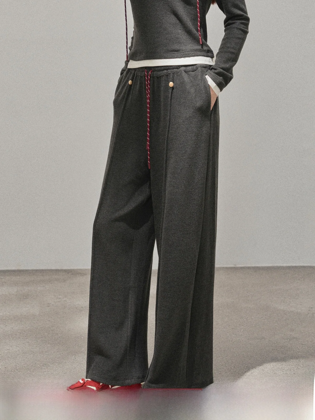 Loose High Waist Wide Leg Straight Cut Casual Pants Women's Deep ey Draped Elastic Waist Comfortable Autumn New Sle
Loose High Waist Wide Leg Straight Cut Casual Pants Women's Deep ey Draped Elastic Waist Comfortable Autumn New Sle