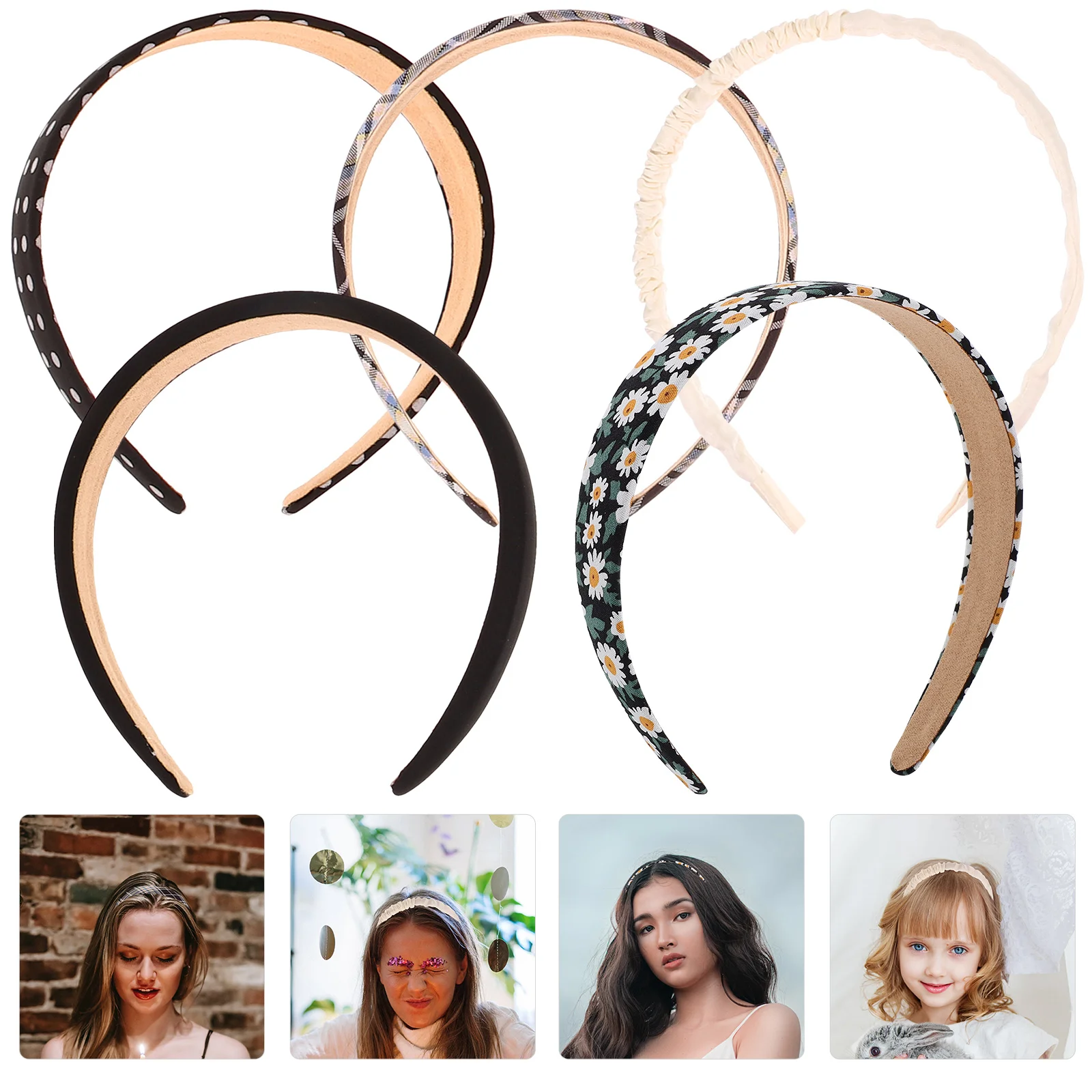 5 Pcs Style Headband Headpiece for Women Wide Padded Headbands Girl Hair Accessories Fashion Cloth
5 Pcs Style Headband Headpiece for Women Wide Padded Headbands Girl Hair Accessories Fashion Cloth
