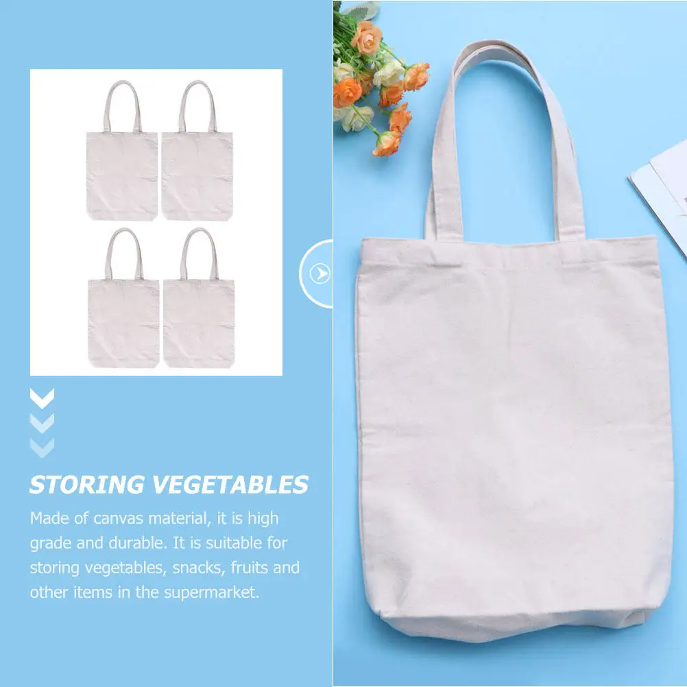 4Pcs Blank Canvas Tote Bag Versatile Shoulder Tote Shopping Bag for Supermarket School Beach Travel Graffiti DIY Grocery Storage
4Pcs Blank Canvas Tote Bag Versatile Shoulder Tote Shopping Bag for Supermarket School Beach Travel Graffiti DIY Grocery Storage