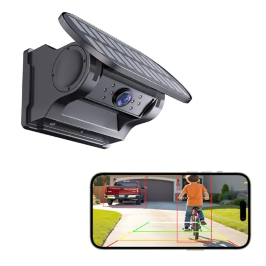 Truck RV Trailer Car WiFi Magnetic Solar Wireless Backup Camera, 10000mAh Rechargeable 1080P Rear View Camera with DVR Recordin
Truck RV Trailer Car WiFi Magnetic Solar Wireless Backup Camera, 10000mAh Rechargeable 1080P Rear View Camera with DVR Recordin