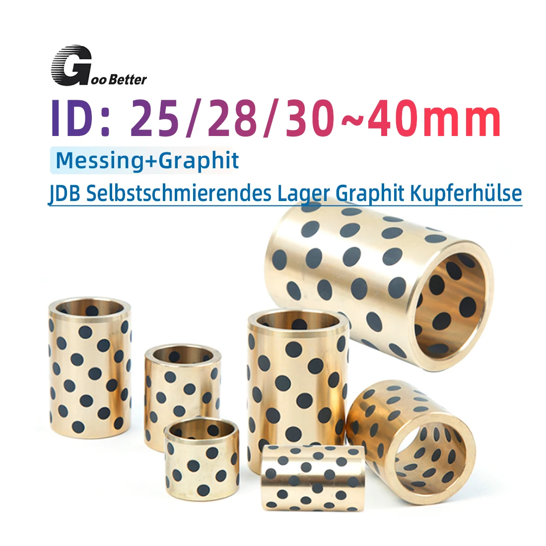 ID25/28/30mm Graphite Copper Sleeve Linear Bearing Embedded With Graphite Copper Sleeve Oil-Free Sleeve Self-Lubricating Bearing
ID25/28/30mm Graphite Copper Sleeve Linear Bearing Embedded With Graphite Copper Sleeve Oil-Free Sleeve Self-Lubricating Bearing