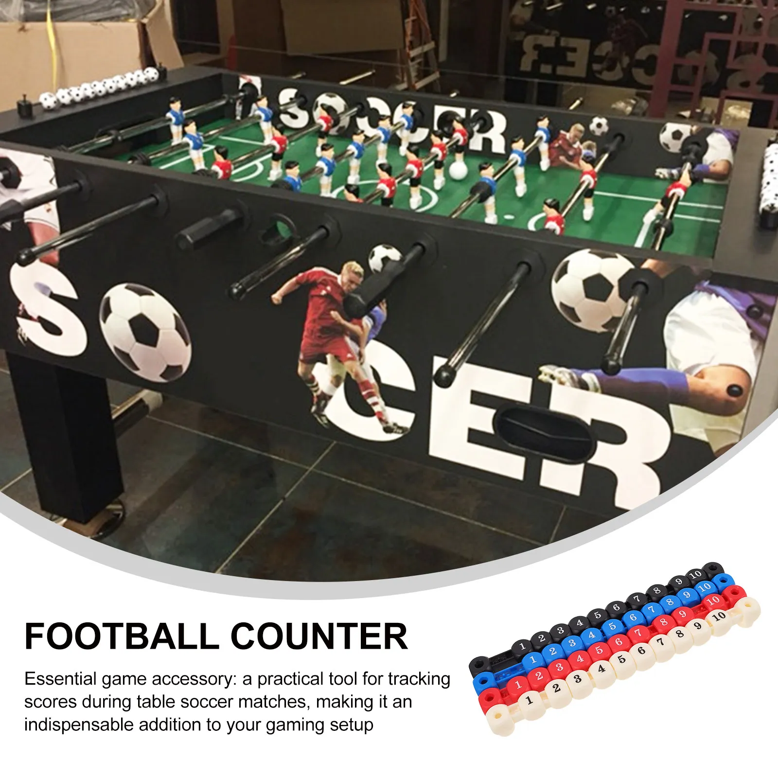 4Pcs Table Soccer Score Counter Portable Foosball Scoring Unit 10 Numbers Score Marker for Game Party Office Football Counter
4Pcs Table Soccer Score Counter Portable Foosball Scoring Unit 10 Numbers Score Marker for Game Party Office Football Counter
