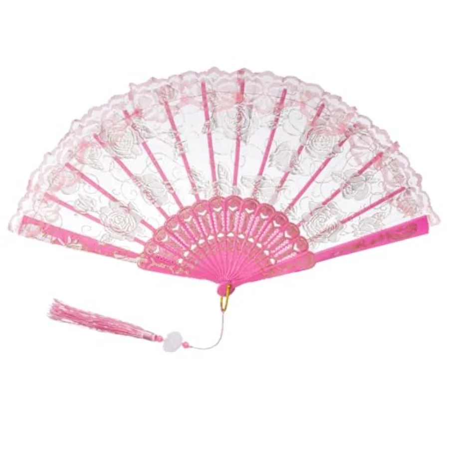Lace Handheld Folding Fan Embroide Flower Decorative Folding Fans Chinese Japanese Hand Fan for 1920s Costume Wedding Bridal Da
Lace Handheld Folding Fan Embroide Flower Decorative Folding Fans Chinese Japanese Hand Fan for 1920s Costume Wedding Bridal Da