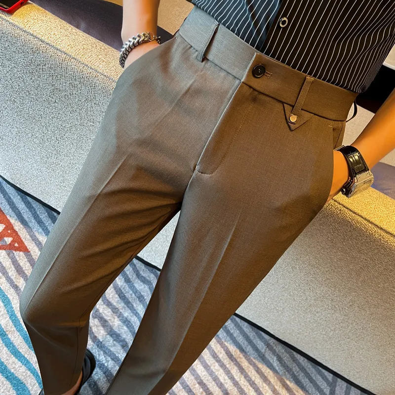 High Quality Business Dress Pants Men's Solid Color Casual Versatile Suit Pant Wedding Groom Trouser Office Social Men Clothing
High Quality Business Dress Pants Men's Solid Color Casual Versatile Suit Pant Wedding Groom Trouser Office Social Men Clothing