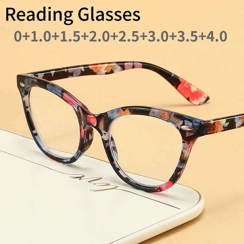 2023 New Retro Cat Eye Reading Glasses Women Floral Anti Blue Light Computer Presbyopic Eyeglasses Clear HD Glasses Wth Degree
2023 New Retro Cat Eye Reading Glasses Women Floral Anti Blue Light Computer Presbyopic Eyeglasses Clear HD Glasses Wth Degree