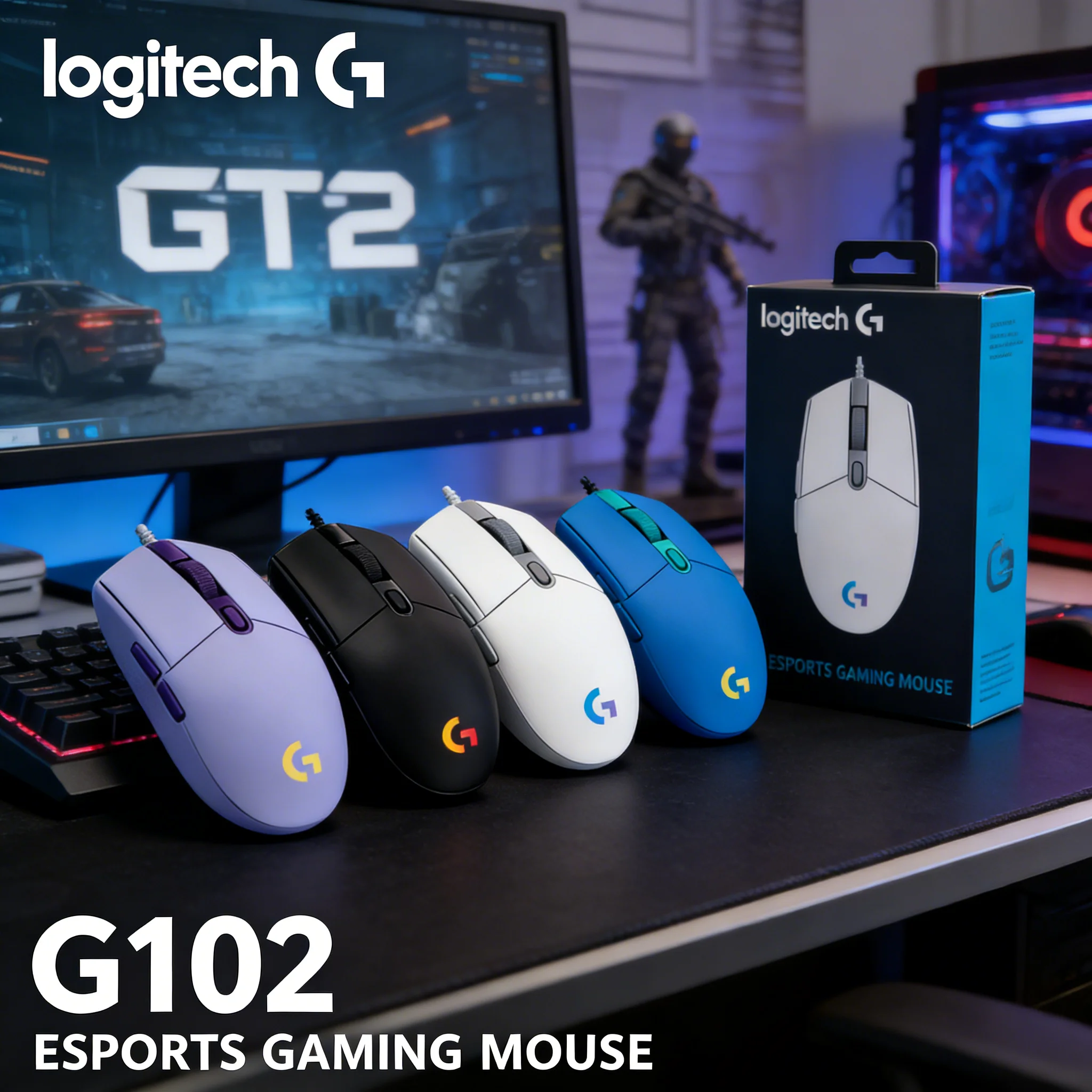 Logitech G102 Gaming Mouse 6 Customizable Buttons Mechanical Tension System 8000 DPI Optical Sensor for Esports Gamers
Logitech G102 Gaming Mouse 6 Customizable Buttons Mechanical Tension System 8000 DPI Optical Sensor for Esports Gamers
