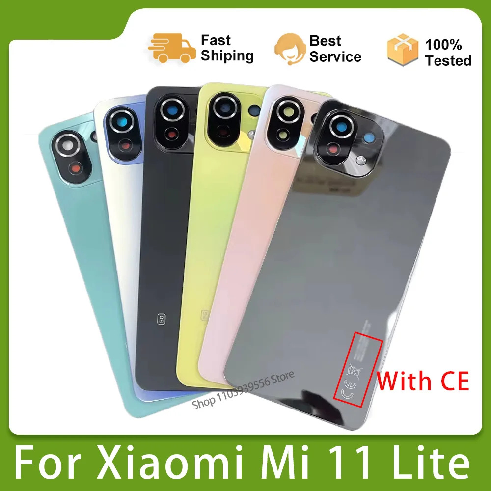 Original Back Cover For Xiaomi Mi 11 Lite Glass Battery Cover Housing Door Cases Mi11 5G With Camera Lens CE Replacement
Original Back Cover For Xiaomi Mi 11 Lite Glass Battery Cover Housing Door Cases Mi11 5G With Camera Lens CE Replacement