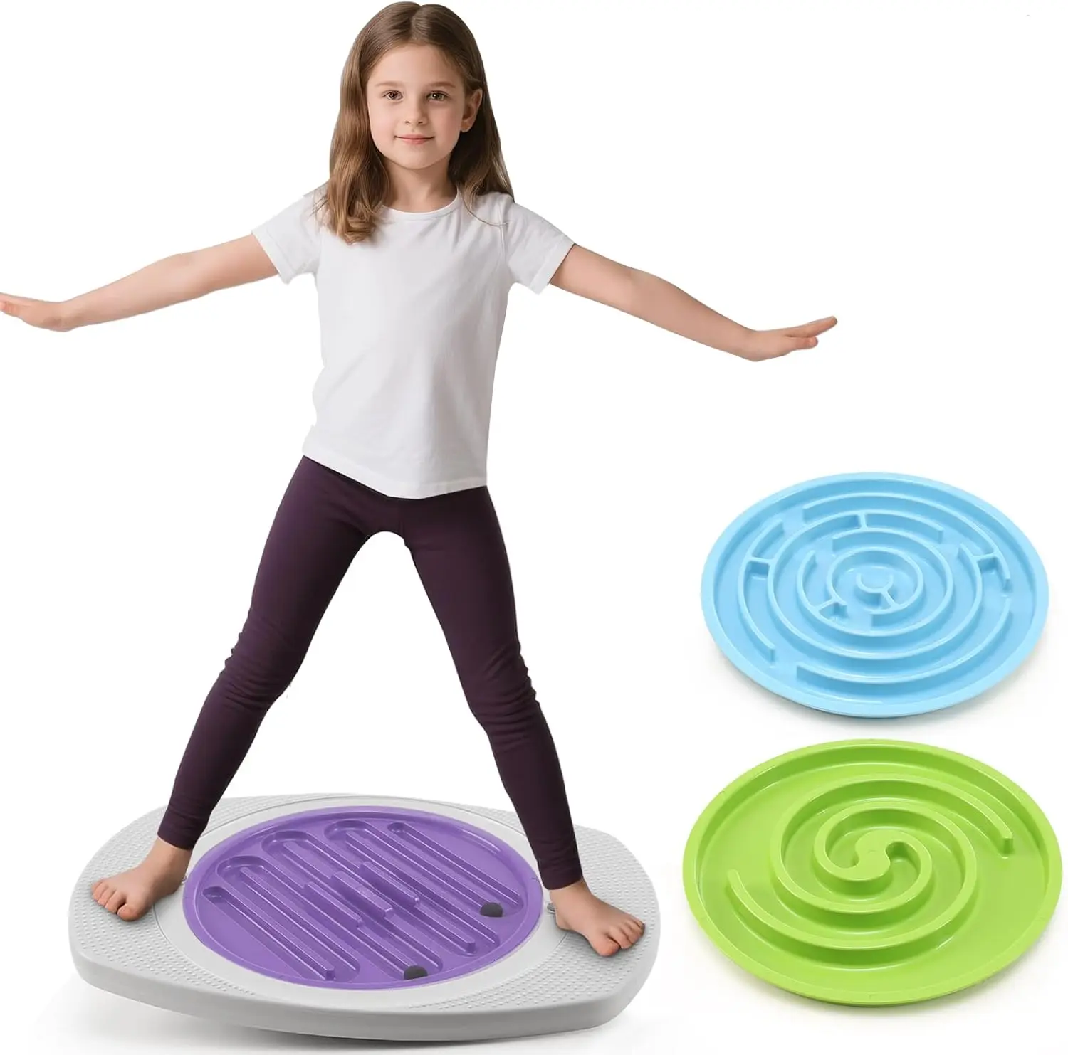 20in Maze Balance Board for Kids, Wobble Board with 2 Balls & 2 Replacement Disks, Non-Slip Sensory Training Toy Indoor Outdoor
20in Maze Balance Board for Kids, Wobble Board with 2 Balls & 2 Replacement Disks, Non-Slip Sensory Training Toy Indoor Outdoor