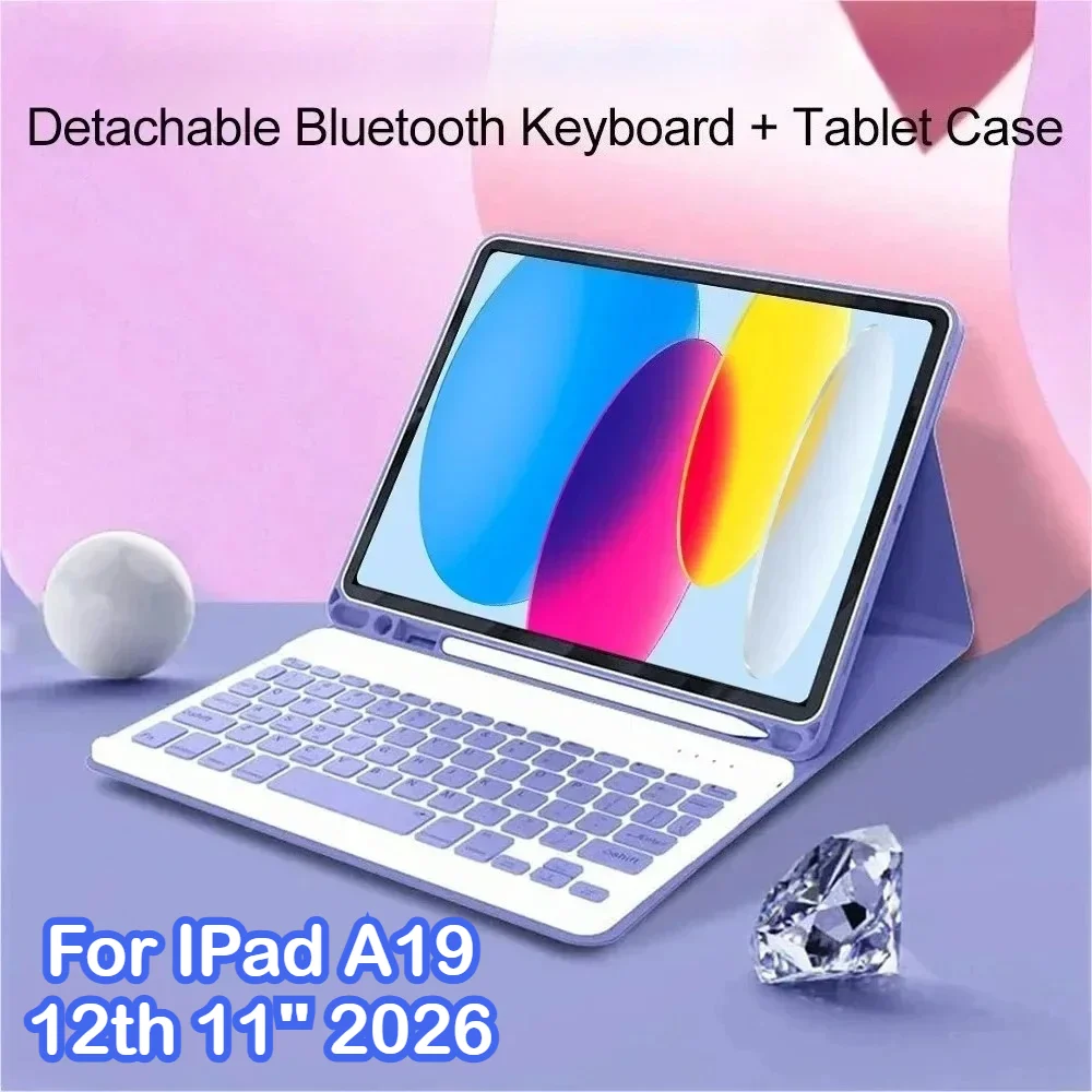 Magnetic Bluetooth Wireless Keyboard Case for NEW Apple IPad (A19) 12th A16 11th Generation 11" 2026 PU Leather TPU Tablet Cover
Magnetic Bluetooth Wireless Keyboard Case for NEW Apple IPad (A19) 12th A16 11th Generation 11" 2026 PU Leather TPU Tablet Cover