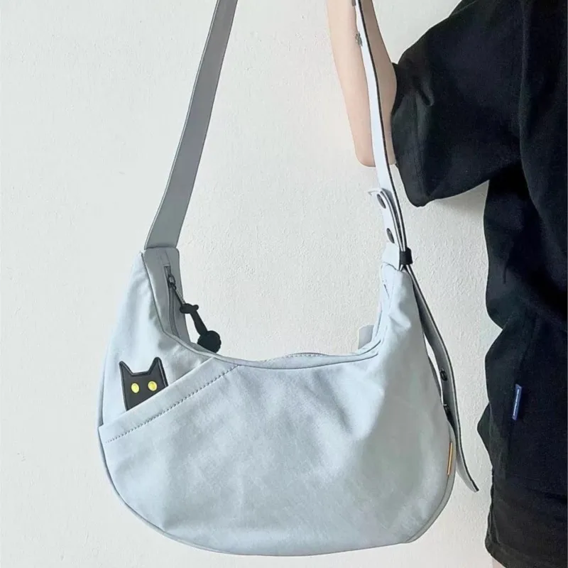 JIAERDI Black Cat Cute Minimalist Shoulder Bag Women Lightweight Blue Crossbody Bag Ladies Large Capacity Commuter Handbag 2025
JIAERDI Black Cat Cute Minimalist Shoulder Bag Women Lightweight Blue Crossbody Bag Ladies Large Capacity Commuter Handbag 2025