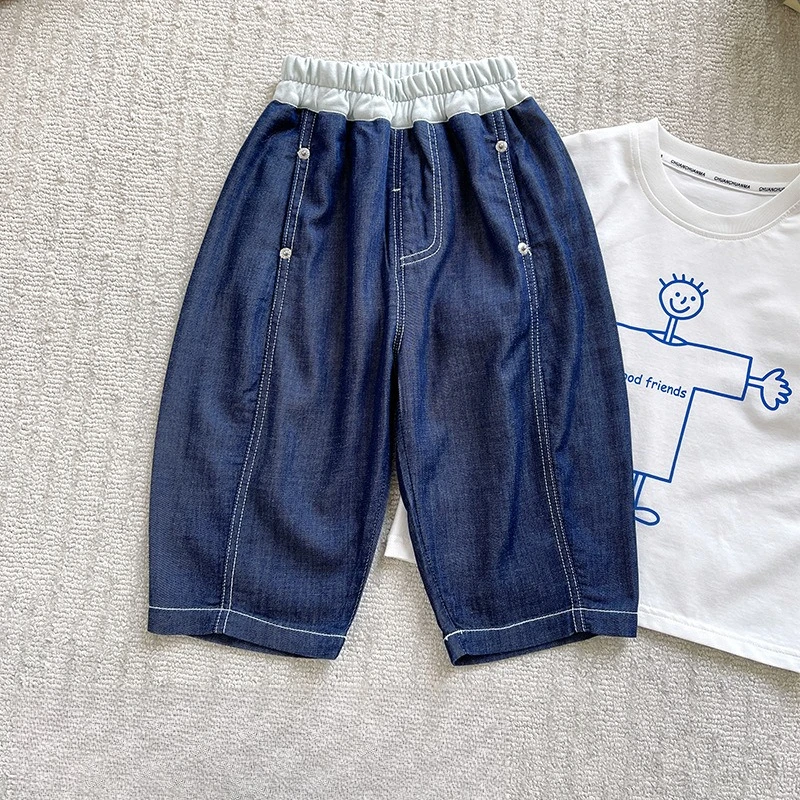 2025 Summer New Boys' and Girls' Jeans Fashion Korean Style Loose Nine Cent Pants Versatile
2025 Summer New Boys' and Girls' Jeans Fashion Korean Style Loose Nine Cent Pants Versatile