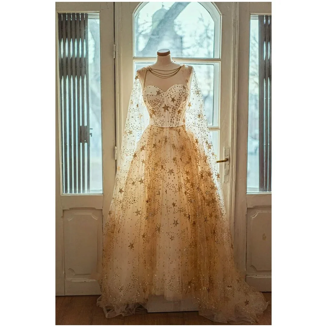 Mina Customized Stars Elegant Evening Dress Woman Sequined Long Sleeves Formal Occasion Dresses for Formal Occasions Round Neck
Mina Customized Stars Elegant Evening Dress Woman Sequined Long Sleeves Formal Occasion Dresses for Formal Occasions Round Neck