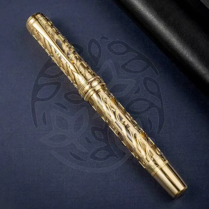 Перьевая ручка Hongdian A6 с металлическим поршнем 35 # Полые ручки с чернилами для письма, наконечник EF F, школьные канцелярские товары, изысканные деловые подарки
Перьевая ручка Hongdian A6 с металлическим поршнем 35 # Полые ручки с чернилами для письма, наконечник EF F, школьные канцелярские товары, изысканные деловые подарки