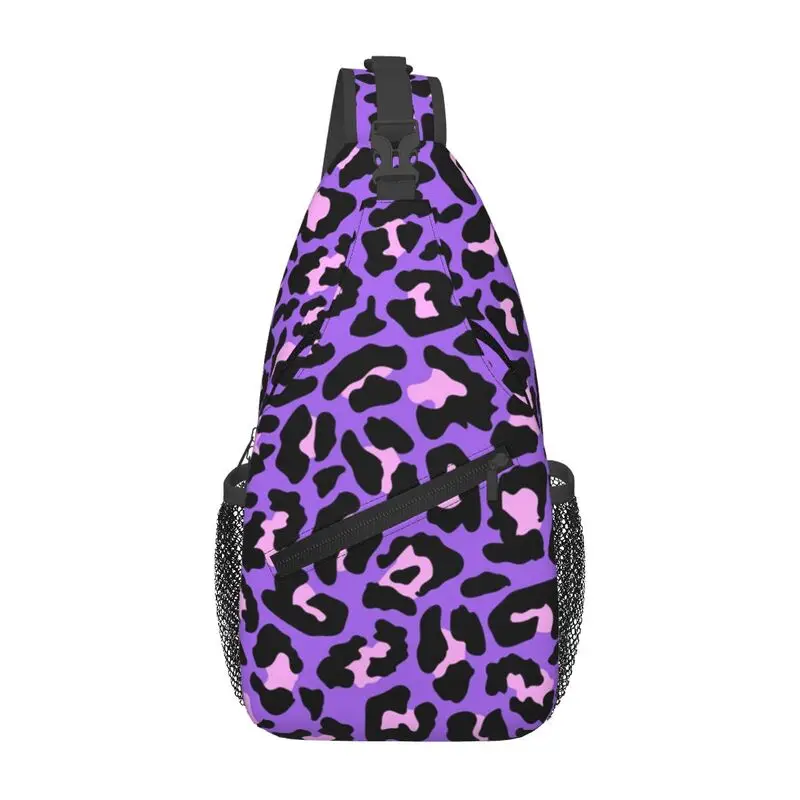 Custom Neon Purple Pink Leopard Sling Crossbody Backpack Men Cool Cheetah Print Shoulder Chest Bag for Cycling Camping Daypack
Custom Neon Purple Pink Leopard Sling Crossbody Backpack Men Cool Cheetah Print Shoulder Chest Bag for Cycling Camping Daypack